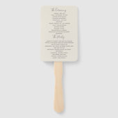 Éventail Programme de mariage minimaliste en or (Dos)