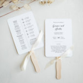 Éventail Programme de mariage minimaliste (ensemble de 10)