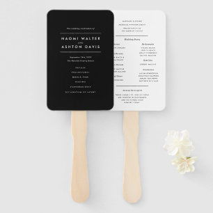 Éventail Programme de mariage minimaliste moderne