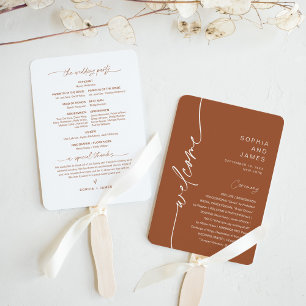 Éventail Programme de mariage minimaliste SIENNA (série de