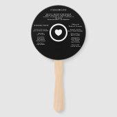 Éventail Programme de mariage moderne (Dos)