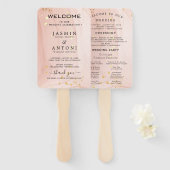 Éventail Programme de mariage moderne (Devant et derrière)