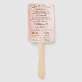 Éventail Programme de mariage moderne (Dos)