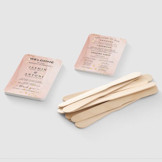 Éventail Programme de mariage moderne (Non-assemblé)