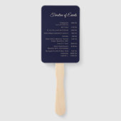 Éventail Programme de mariage-moderne Abstrait-Bleu Violet (Dos)