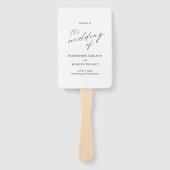 Éventail Programme de mariage moderne avec calligraphie élé (Devant)