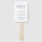 Éventail Programme de mariage moderne avec police grasse bl (Devant)