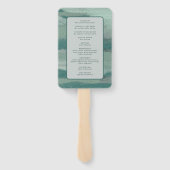 Éventail Programme de mariage moderne chic côtier abstrait  (Dos)