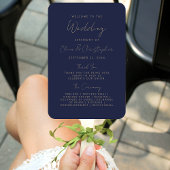 Éventail Programme de mariage moderne écriture manuscrite o