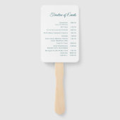 Éventail Programme de mariage-Moderne Émeraude Vert- (Dos)