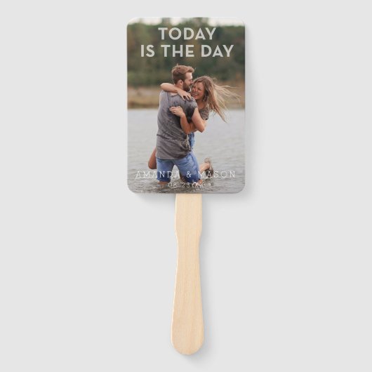 Éventail Programme de mariage moderne fans aujourd'hui avec (Devant)