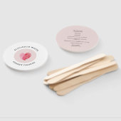 Éventail PROGRAMME DE MARIAGE moderne mignon coeur d'emprei (Non-assemblé)