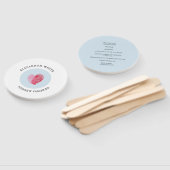 Éventail PROGRAMME DE MARIAGE moderne mignon empreinte coeu (Non-assemblé)