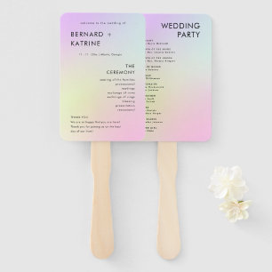 Éventail Programme de Mariage Moderne Minimal Ordre des Évé