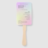 Éventail Programme de Mariage Moderne Minimal Ordre des Évé (Devant)