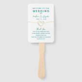 Éventail Programme de mariage moderne minimaliste (Devant)