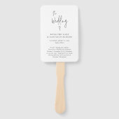 Éventail Programme de mariage moderne noir et blanc classiq (Devant)