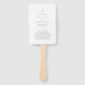 Éventail Programme de mariage moderne noir et blanc propre (Devant)