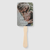 Éventail Programme de Mariage Moderne Photo Écriture Élégan (Devant)