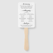 Éventail Programme de Mariage Moderne Photo Écriture Élégan (Dos)