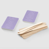 Éventail Programme de mariage moderne Sydney Lavender (Non-assemblé)