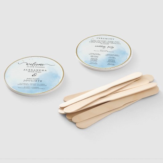 Éventail Programme de mariage moderne Ventilateur manuel (Non-assemblé)