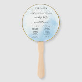 Éventail Programme de mariage moderne Ventilateur manuel (Dos)