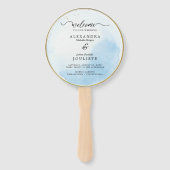 Éventail Programme de mariage moderne Ventilateur manuel (Devant)