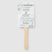 Éventail Programme de mariage moderne Ventilateur manuel (Dos)