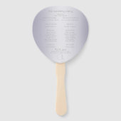 Éventail Programme de mariage | Monogramme de bandes d'arge (Dos)