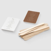 Éventail Programme de mariage Monogramme de feuillage Botan (Non-assemblé)