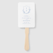 Éventail Programme de mariage monogramme de la crête botani (Devant)