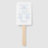 Éventail Programme de mariage monogramme de la crête botani (Dos)