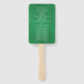 Éventail Programme de mariage Monogramme de la crête de Lau (Dos)