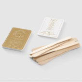 Éventail Programme de mariage Monogramme de la crête feuill (Non-assemblé)