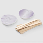 Éventail Programme de mariage | Monogramme Lilac Shimmer St (Non-assemblé)