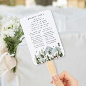 Éventail Programme de mariage Montagnes Épineuses Éternelle