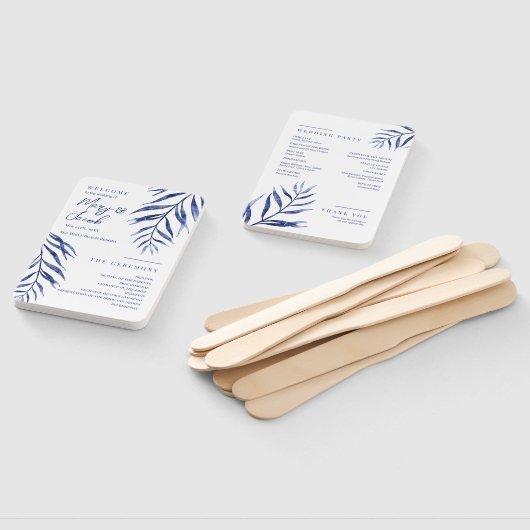 Éventail Programme de Mariage nautique côtier (Non-assemblé)