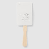 Éventail Programme de mariage neutre chic Poudre/Taupe ID10 (Devant)