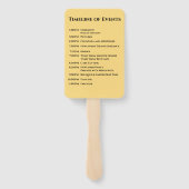 Éventail Programme de mariage noir et or- (Dos)