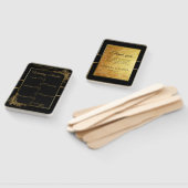 Éventail Programme de mariage noir et or de luxe et chronol (Non-assemblé)