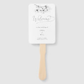 Éventail Programme de mariage noir Magnolia Noir Blanc (Devant)