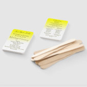 Éventail Programme de mariage ombré jaune et blanc (Non-assemblé)