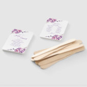 Éventail Programme de mariage Orchidée Violette (Non-assemblé)