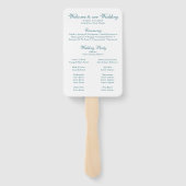 Éventail Programme de mariage Paon Fleurs Tropicales Sarcel (Dos)