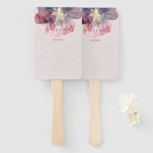 Éventail Programme De Mariage Parfait (Devant et derrière)