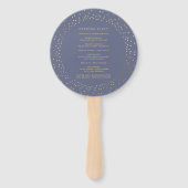 Éventail Programme de mariage Pastel Celestial Gold Moon (Dos)
