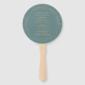 Éventail Programme de mariage Pastel Celestial Gold Moon (Dos)