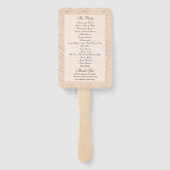 Éventail Programme de mariage Peach et Gold Chevron (Dos)