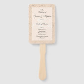 Éventail Programme de mariage Peach et Gold Chevron (Devant)